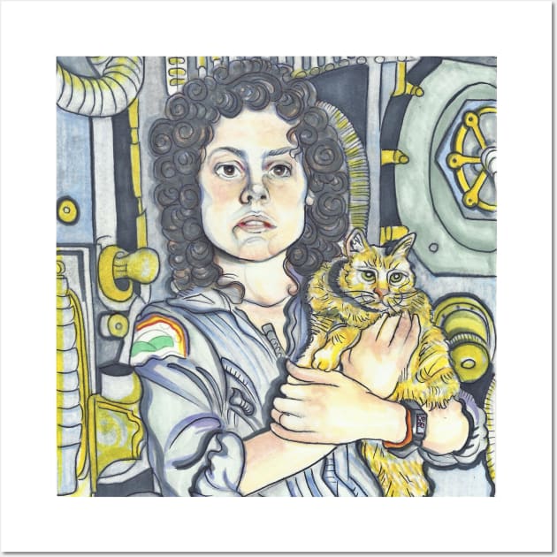 Ripley Alien Wall Art by jilliandohertyart